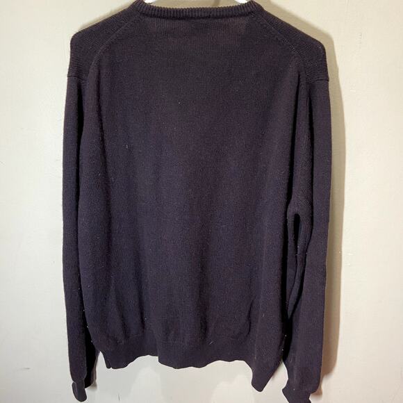 Malo Sweater 100% Cashmere V-Neck Pullover Knitted Long Sleeve Gray 2X - Picture 5 of 5